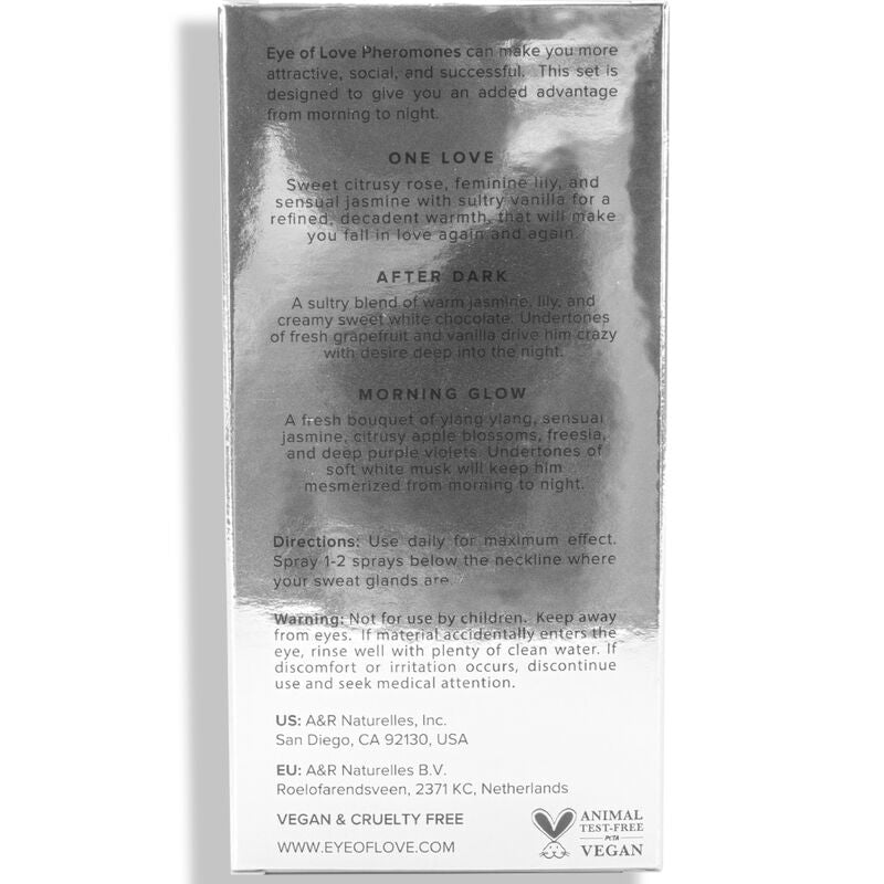 EYE OF LOVE feromonparfymset 10 ml med tre dofter