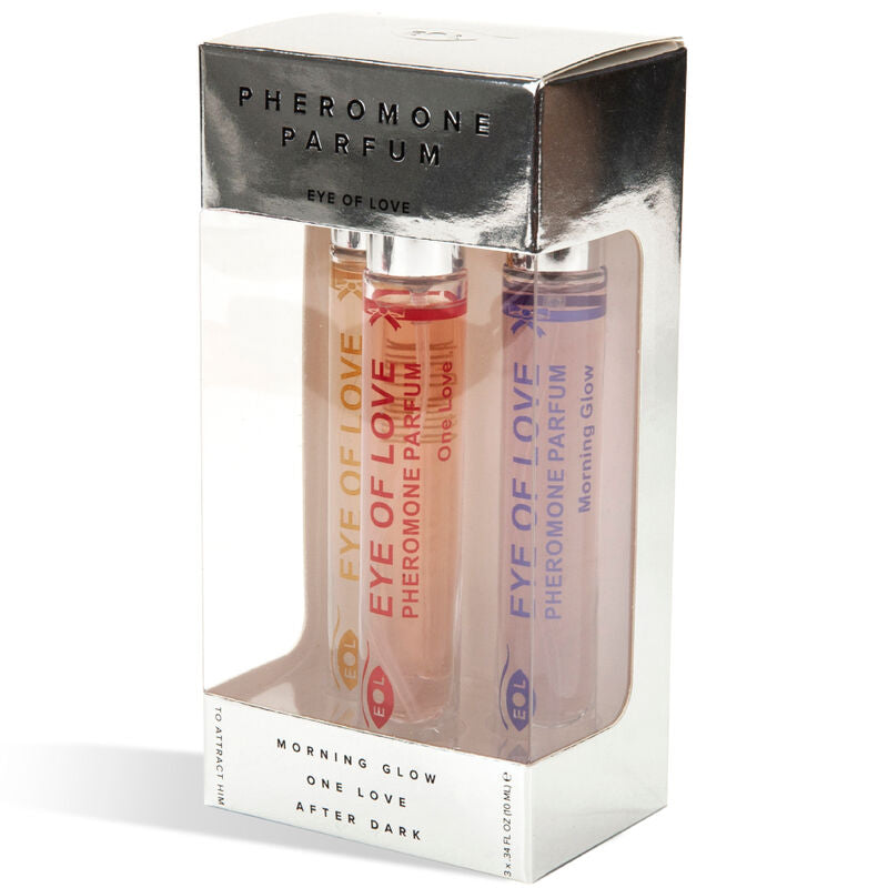 EYE OF LOVE feromonparfymset 10 ml med tre dofter