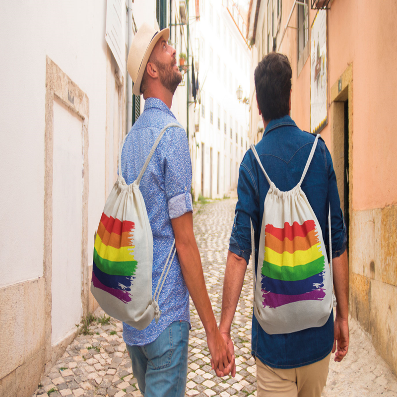 Ryggsäck med LGBT-regnbågsflagga