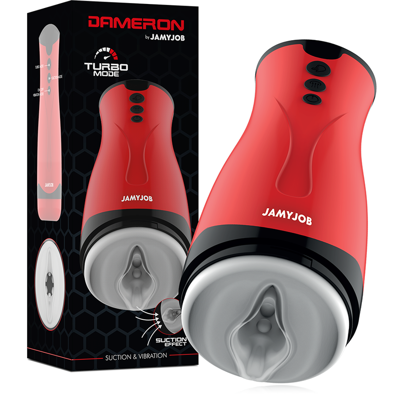 JAMYJOB Dameron masturbator med sug och vibrationsfunktion