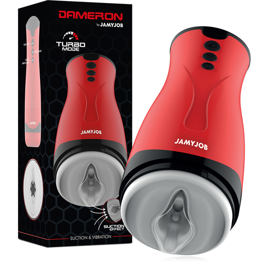 JAMYJOB Dameron masturbator med sug och vibrationsfunktion