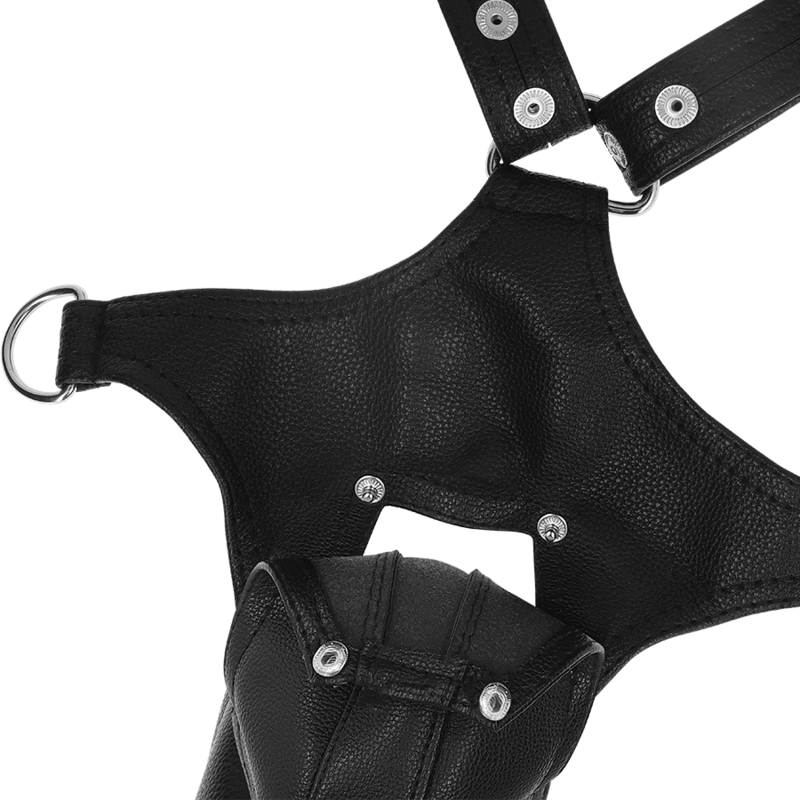 Fetish Submissive Attitude V-formad eco-läder harness för män