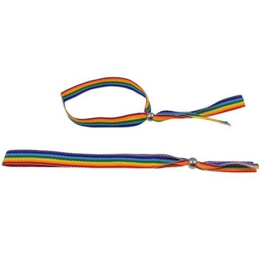 PRIDE - Armband med silverkulor och LGBT-flagga