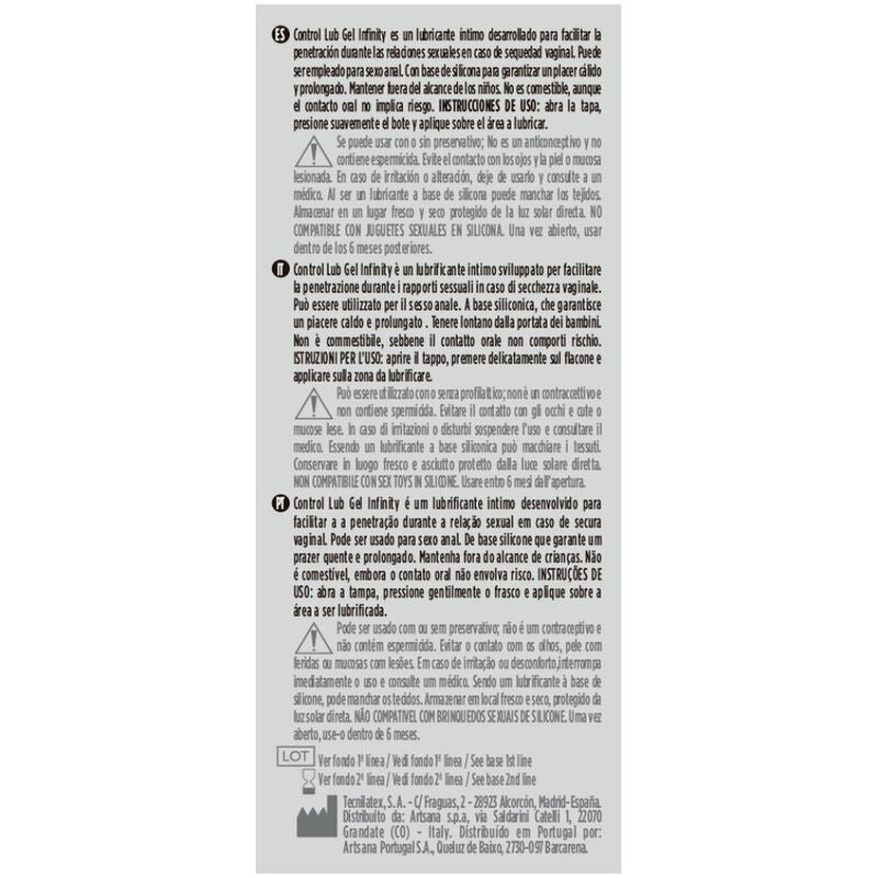 CONTROL Infinity silikonbaserat glidmedel 75 ml