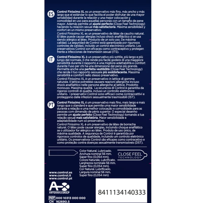 Control Finissimo XL kondomer