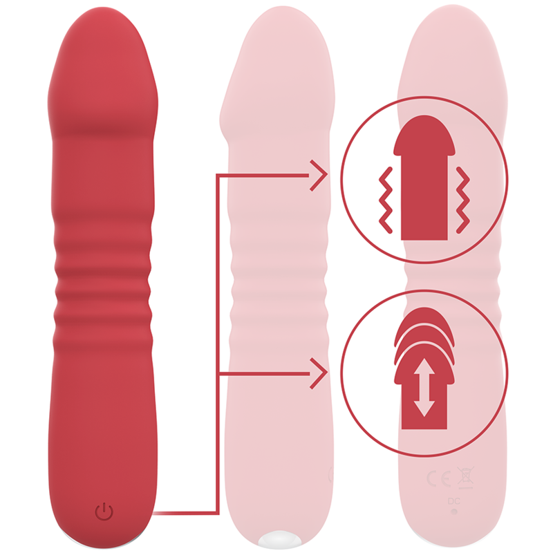 INTENSE JUNI UP & DOWN vibrator med 10 röda vibrationer
