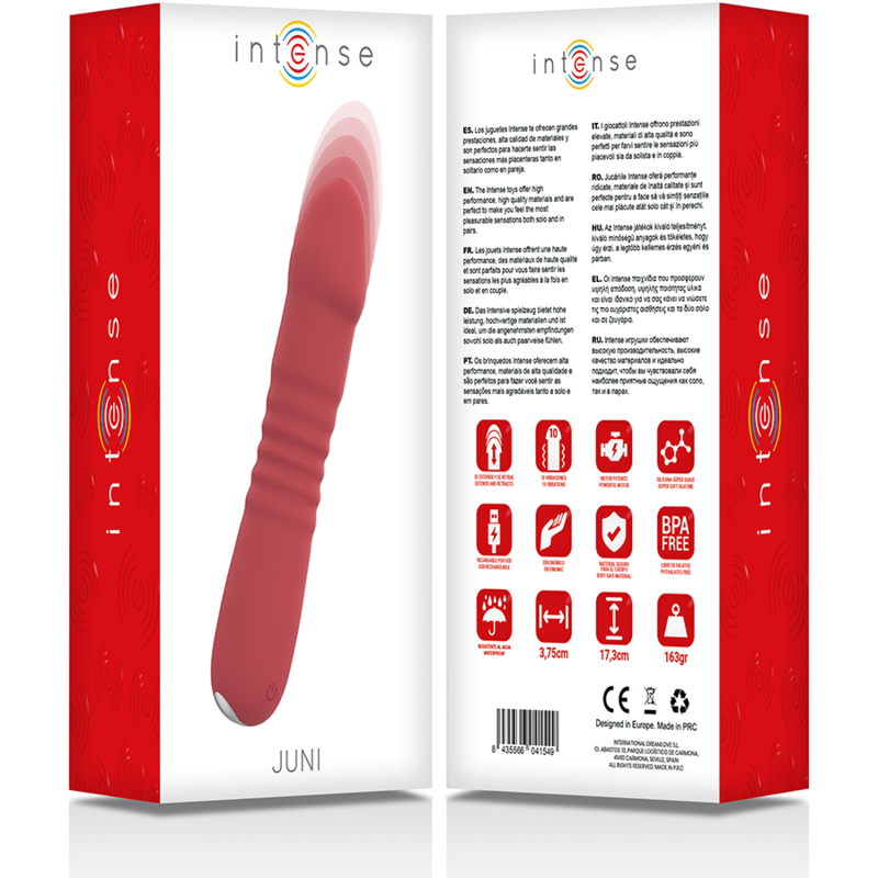 INTENSE JUNI UP & DOWN vibrator med 10 röda vibrationer