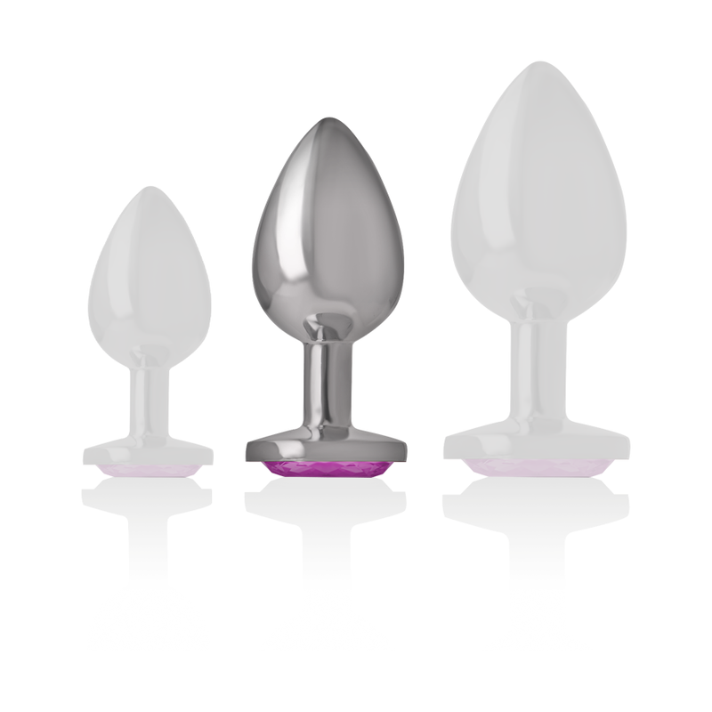 INTENSE - ALUMINIUM METAL ANAL PLUG PINK HEART SIZE M