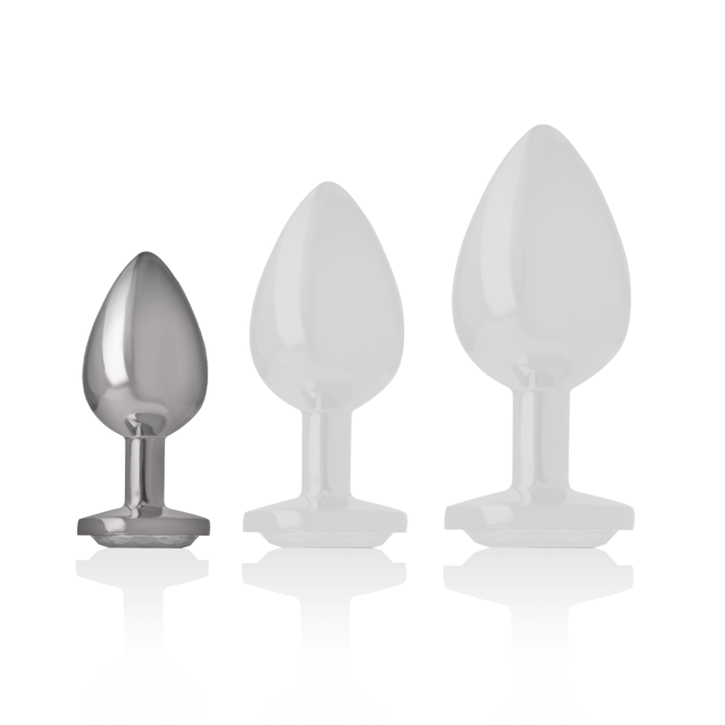 INTENSE - WHITE HEART ALUMINIUM METAL ANAL PLUG SIZE S