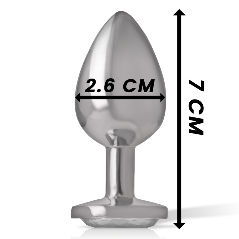 INTENSE - WHITE HEART ALUMINIUM METAL ANAL PLUG SIZE S