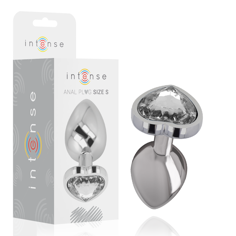 INTENSE - WHITE HEART ALUMINIUM METAL ANAL PLUG SIZE S