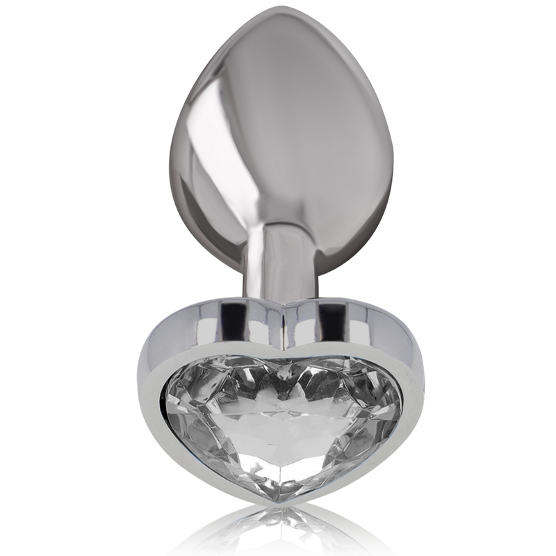 Intense analplugg i metall med diamantjuvel, storlek L