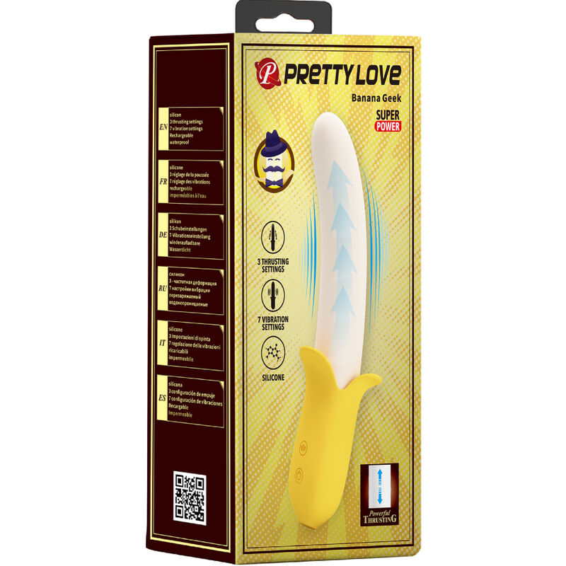Pretty Love Banana Geek vibrator i svart silikon