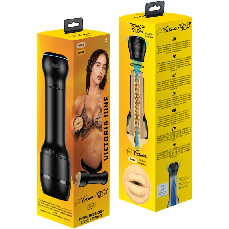 Kiiroo PowerBlow & Feel Victoria June Boca Combo Set
