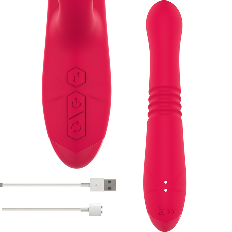 INTENSE - DUA Multifunktionell Up & Down Vibrator med Röd Tunga