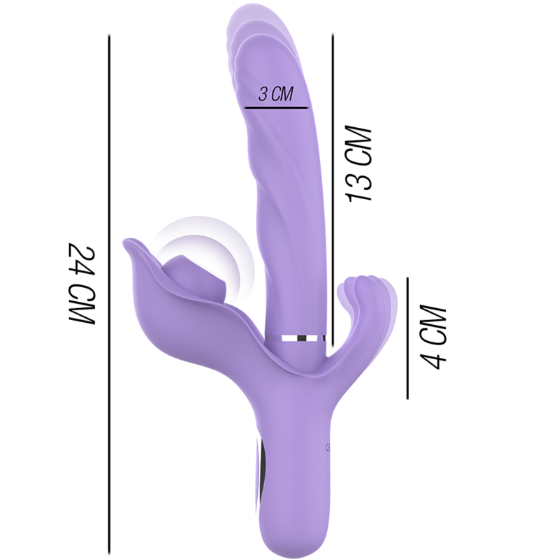 INTENSE BILLIE multifunktionell sugvibrator med lila knapp