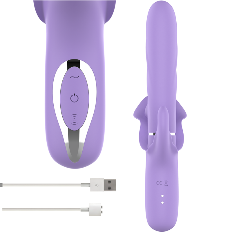 INTENSE BILLIE multifunktionell sugvibrator med lila knapp