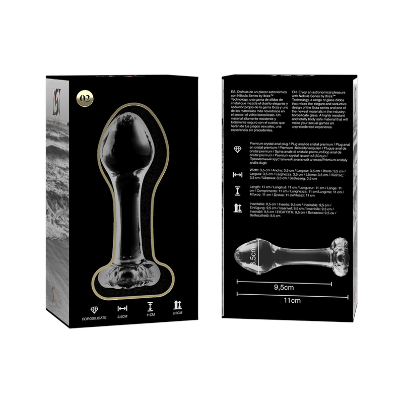 NEBULA SERIES BY IBIZA analplugg i borosilikatglas, 11 cm