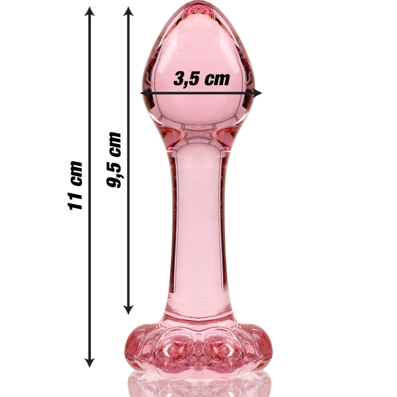 NEBULA SERIES BY IBIZA analplugg i borosilikatglas rosa 11 cm