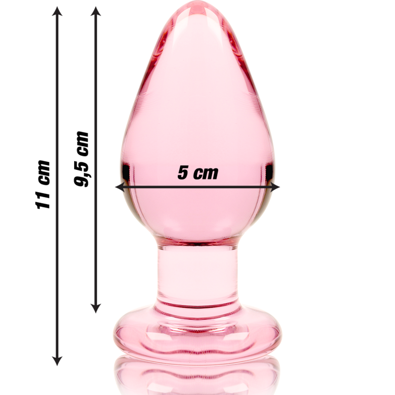NEBULA SERIES BY IBIZA analplugg i rosa borosilikatglas 11 cm