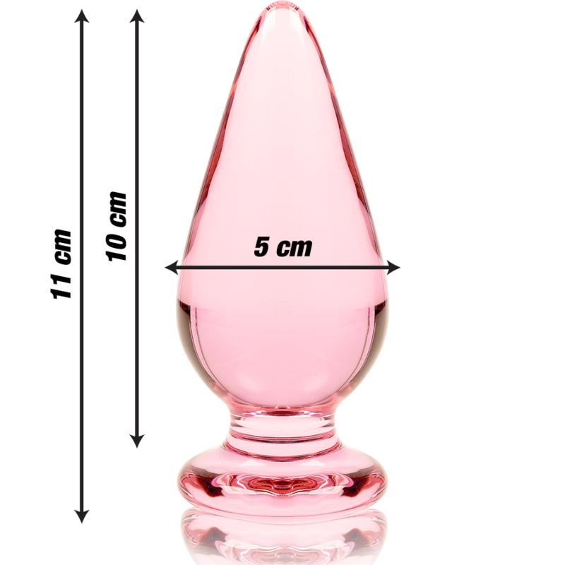 NEBULA SERIES BY IBIZA analplugg i borosilikatglas rosa 11 cm