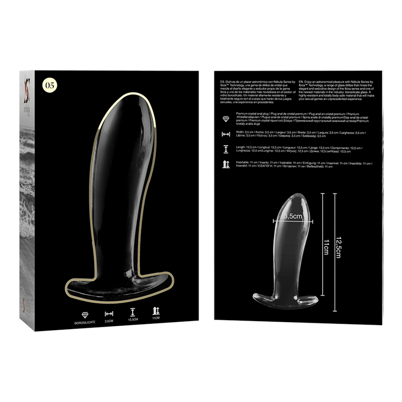 NEBULA SERIES BY IBIZA - MODEL 5 ANAL PLUG BOROSILICATE GLASS 12,5 CM