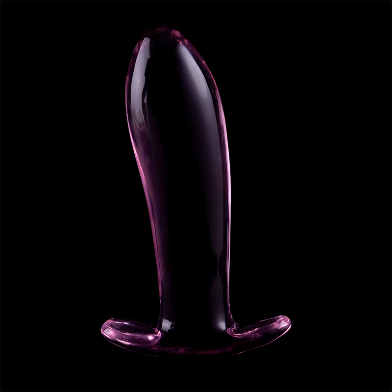 NEBULA SERIES BY IBIZA - MODEL 5 ANAL PLUG BOROSILICATE GLASS PINK 12,5 CM -O- 3,5 CM