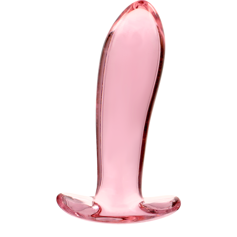 NEBULA SERIES BY IBIZA - MODEL 5 ANAL PLUG BOROSILICATE GLASS PINK 12,5 CM -O- 3,5 CM