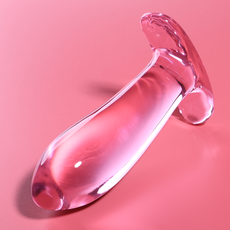 NEBULA SERIES BY IBIZA - MODEL 5 ANAL PLUG BOROSILICATE GLASS PINK 12,5 CM -O- 3,5 CM