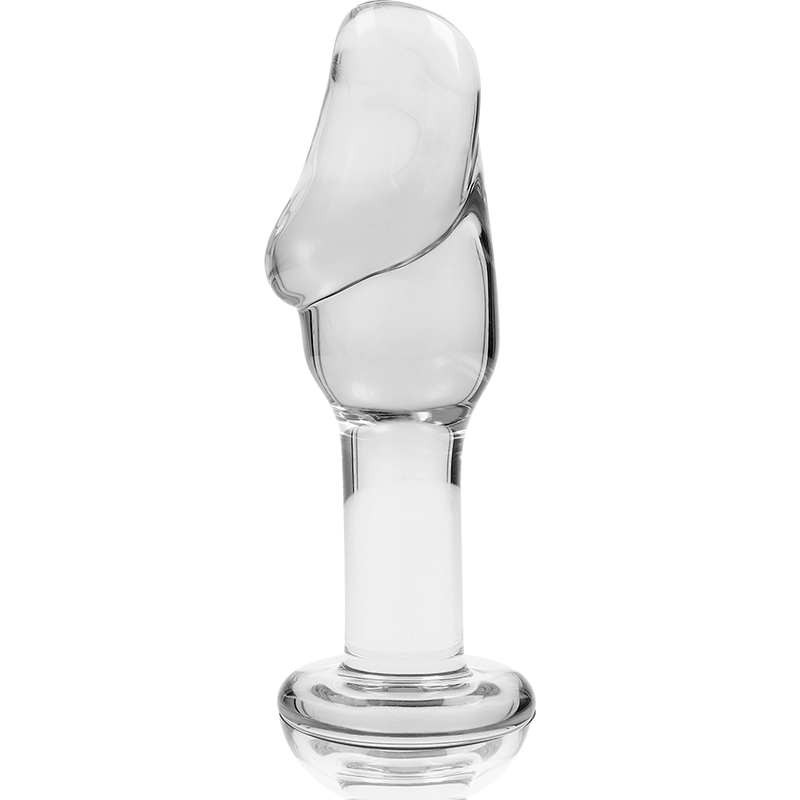 NEBULA SERIES BY IBIZA - MODEL 6 ANAL PLUG BOROSILICATE GLASS CLEAR 12,5 CM -O- 4 CM