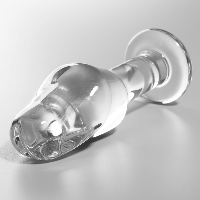 NEBULA SERIES BY IBIZA - MODEL 6 ANAL PLUG BOROSILICATE GLASS CLEAR 12,5 CM -O- 4 CM