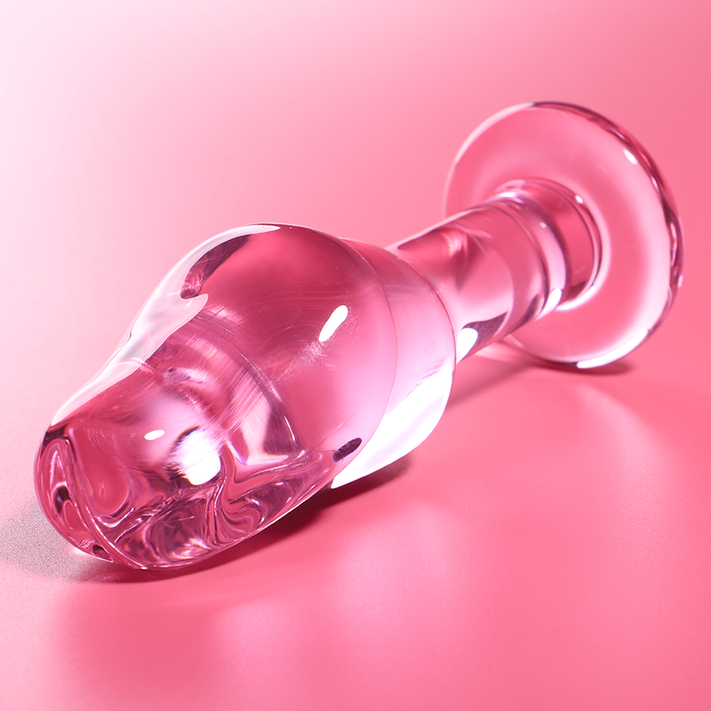 NEBULA SERIES BY IBIZA - MODEL 6 ANAL PLUG BOROSILICATE GLASS PINK 12,5 CM -O- 4 CM