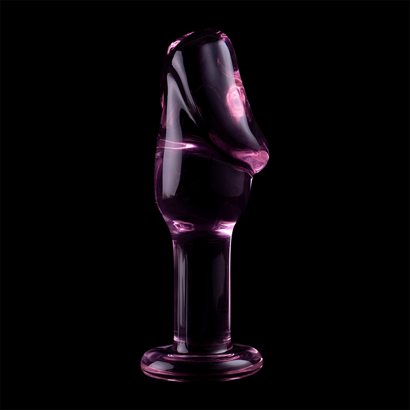 NEBULA SERIES BY IBIZA - MODEL 6 ANAL PLUG BOROSILICATE GLASS PINK 12,5 CM -O- 4 CM