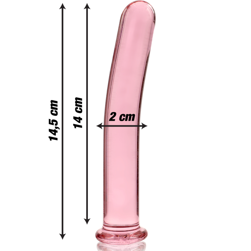 NEBULA SERIES BY IBIZA Model 8 Dildo i rosa borosilikatglas