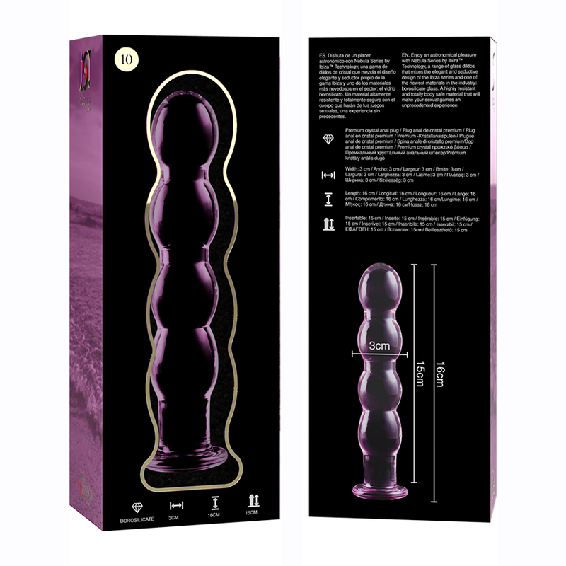 NEBULA SERIES BY IBIZA dildo i borosilikatglas rosa 16.5 cm