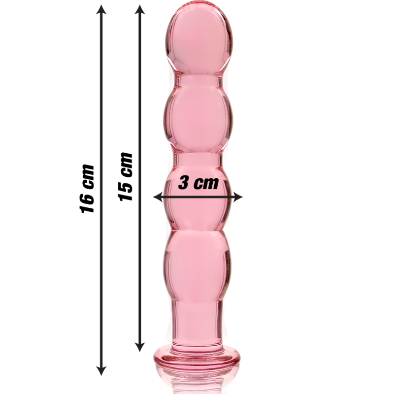NEBULA SERIES BY IBIZA dildo i borosilikatglas rosa 16.5 cm
