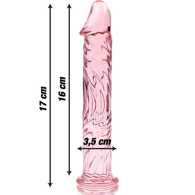 NEBULA SERIES BY IBIZA - Model 12 dildo i borosilikatglas rosa 17 cm
