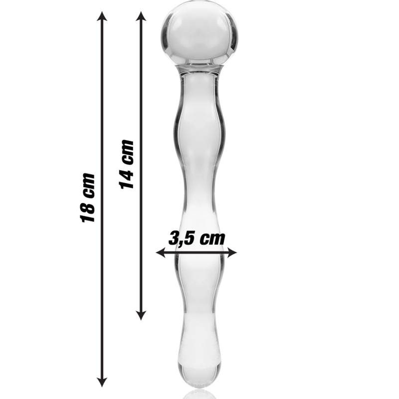 NEBULA SERIES BY IBIZA Model 13 dildo i borosilikatglas 18 cm