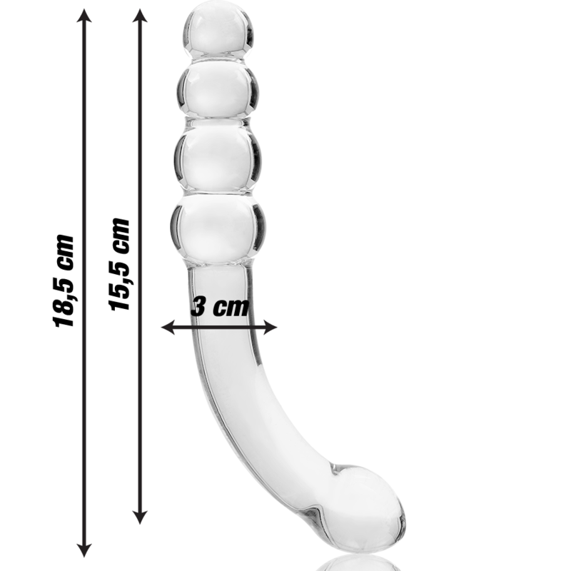 NEBULA SERIES BY IBIZA Model 14 dildo i klart borosilikatglas
