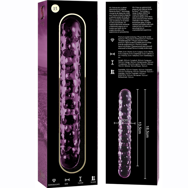 NEBULA SERIES BY IBIZA Model 15 dildo i borosilikatglas rosa
