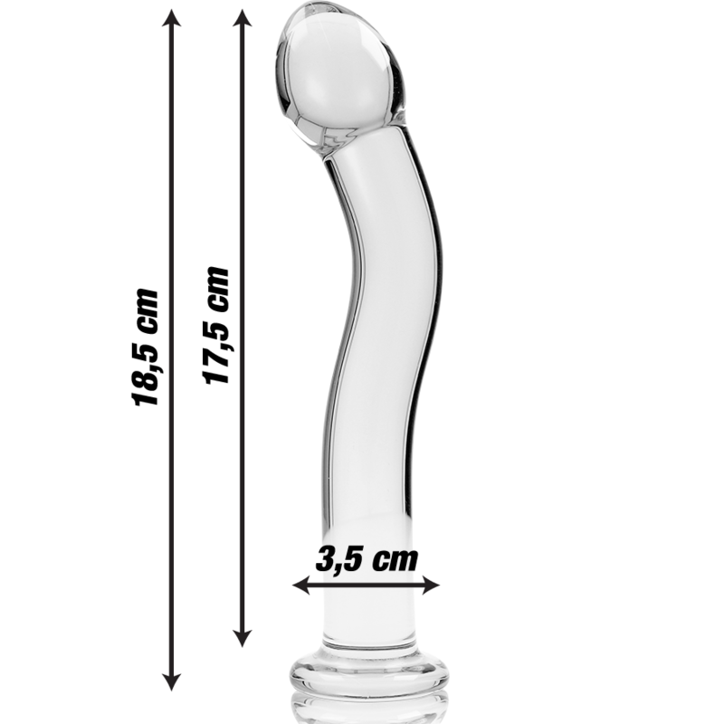 NEBULA SERIES BY IBIZA Model 18 dildo i klart borosilikatglas