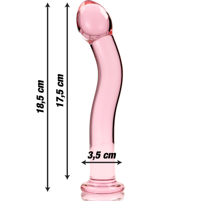 NEBULA SERIES BY IBIZA - Dildo i borosilikatglas rosa 18.5 cm