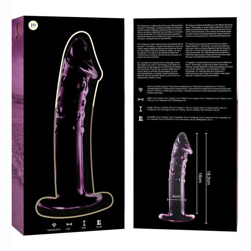 NEBULA SERIES BY IBIZA Model 19 dildo i rosa borosilikatglas