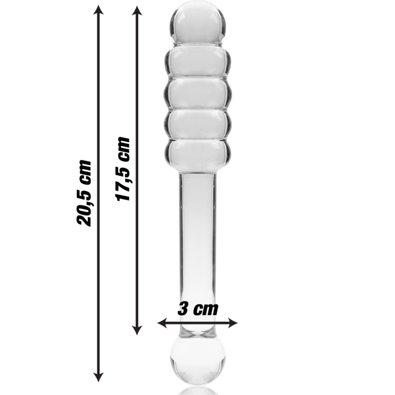 NEBULA SERIES BY IBIZA - Model 20 dildo i klart borosilikatglas