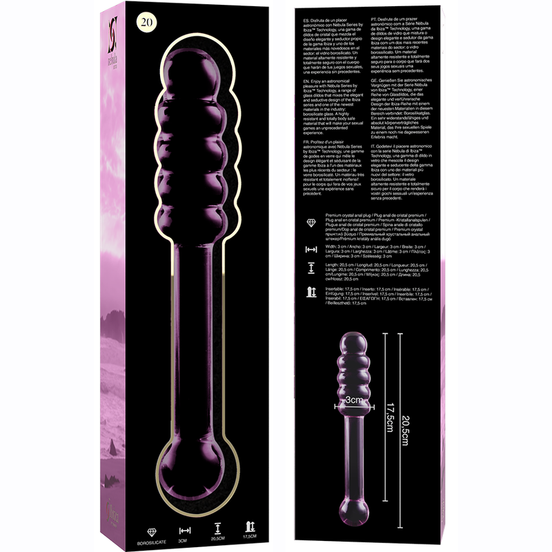 NEBULA SERIES BY IBIZA Model 20 dildo i borosilikatglas rosa