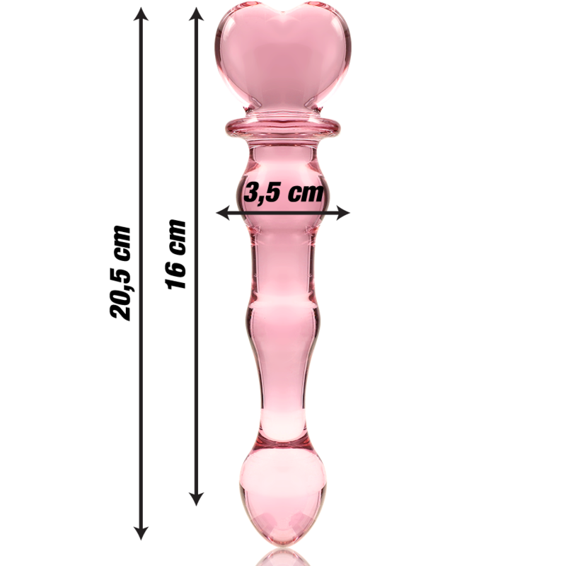 NEBULA SERIES BY IBIZA dildo i borosilikatglas, rosa 20.5 cm