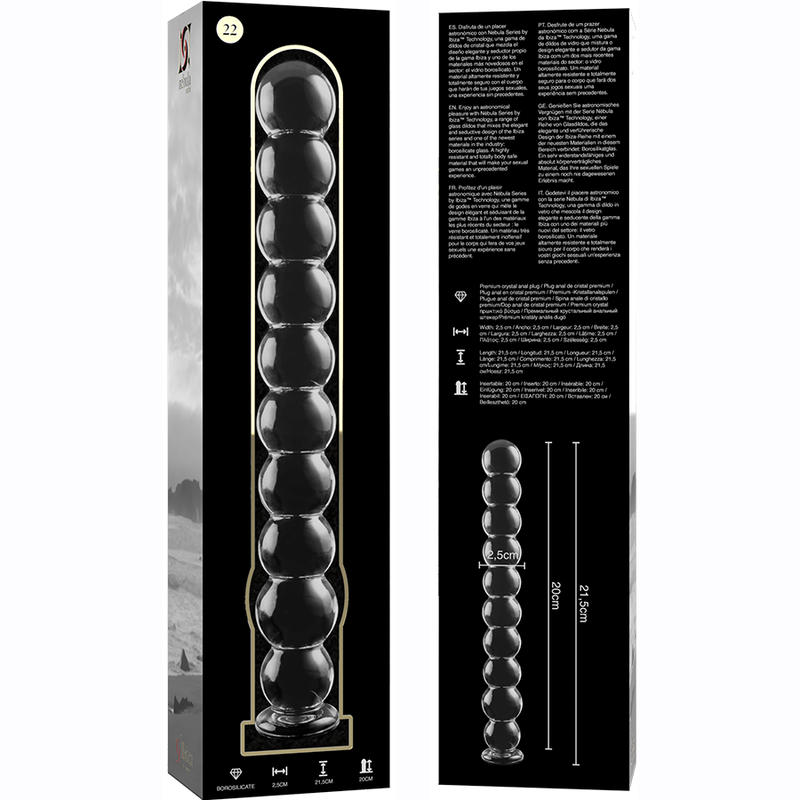 NEBULA SERIES BY IBIZA - Dildo i borosilikatglas 21.5 cm