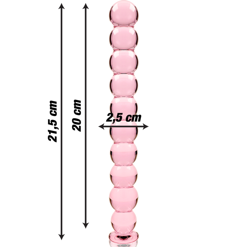 NEBULA SERIES BY IBIZA dildo i borosilikatglas, rosa, 21.5 cm