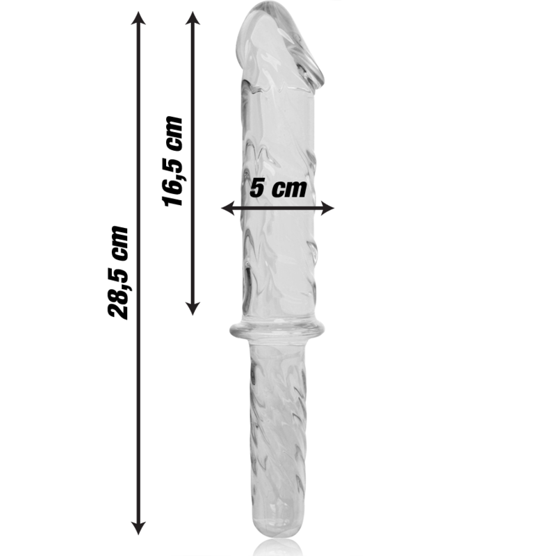NEBULA SERIES BY IBIZA Model 24 dildo i borosilikatglas, 28,5 cm
