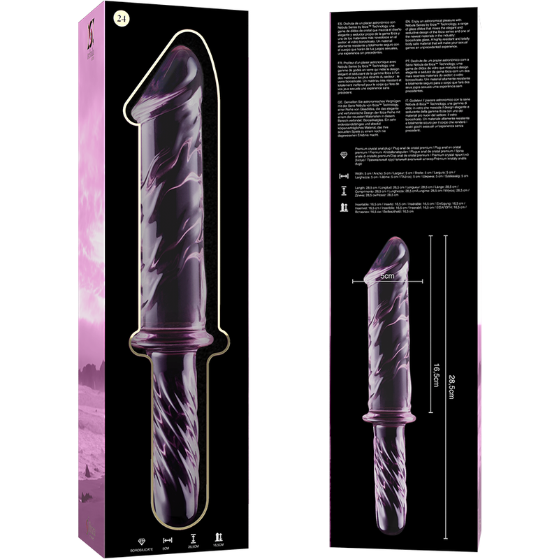 NEBULA SERIES BY IBIZA - Dildo i borosilikatglas rosa 28.5 cm
